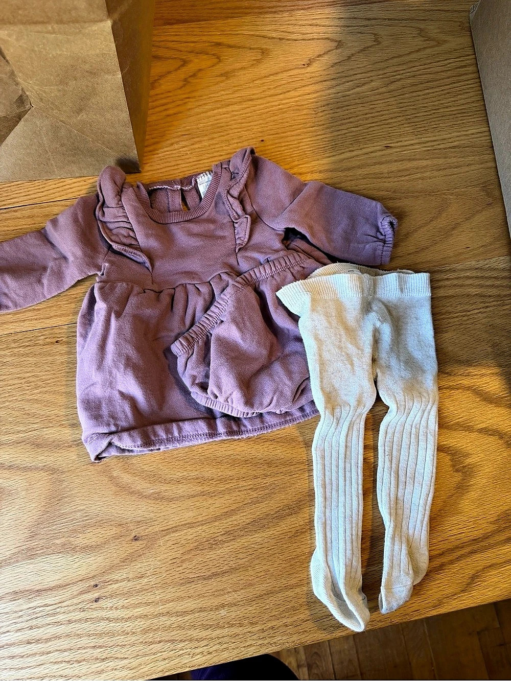 Little Planet Carter's Baby Dress Set in Mauve 3M
